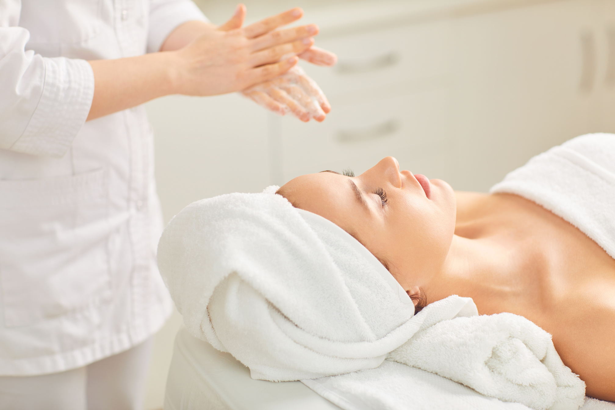Facial Massage for a Young Woman